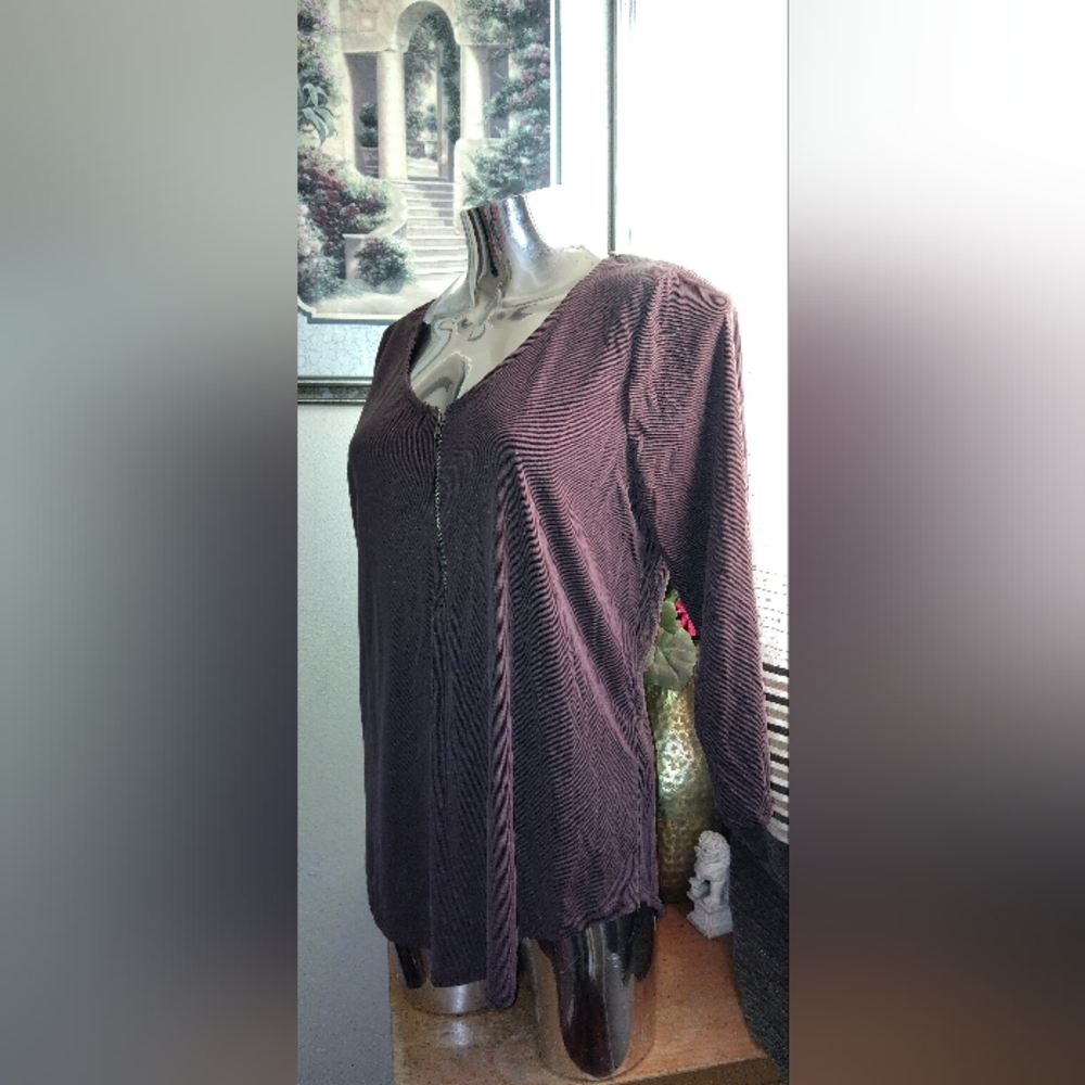 Brown Zipper Top NWT